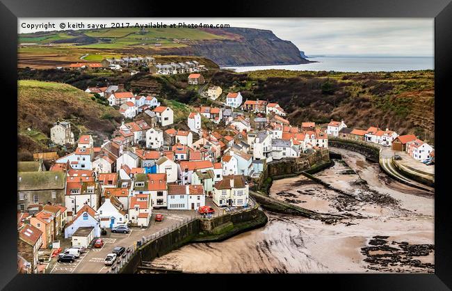 The Village of Staithes Framed Print by keith sayer