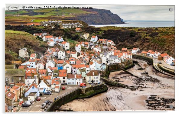 The Village of Staithes Acrylic by keith sayer