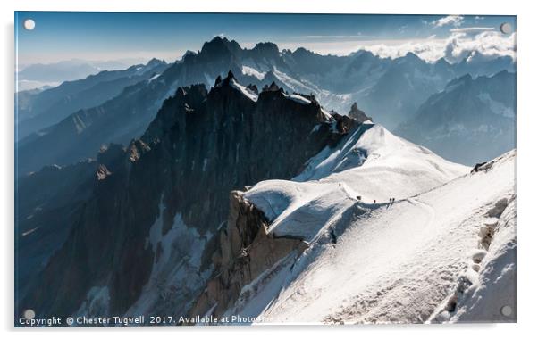 View from Aiguille du Midi - Mont Blanc Acrylic by Chester Tugwell