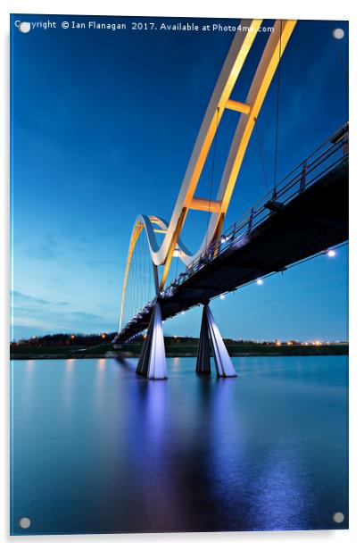 Infinity Bridge, Stockton Acrylic by Ian Flanagan