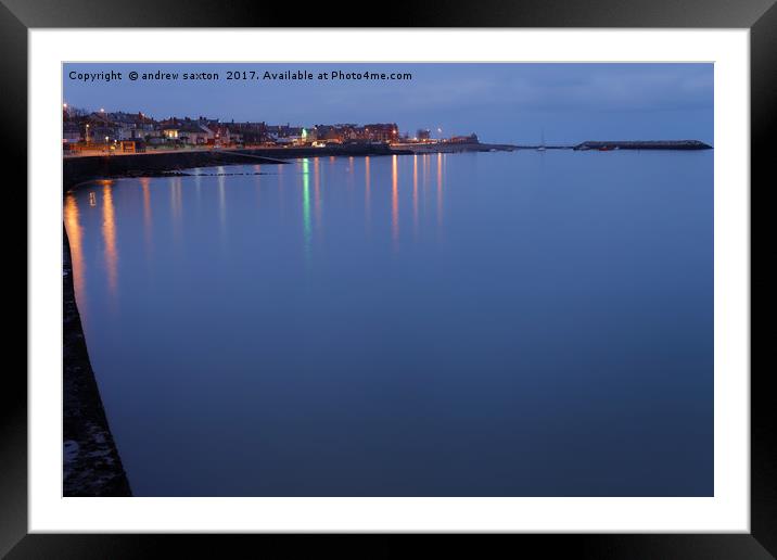 RHOS ON SEA Framed Mounted Print by andrew saxton