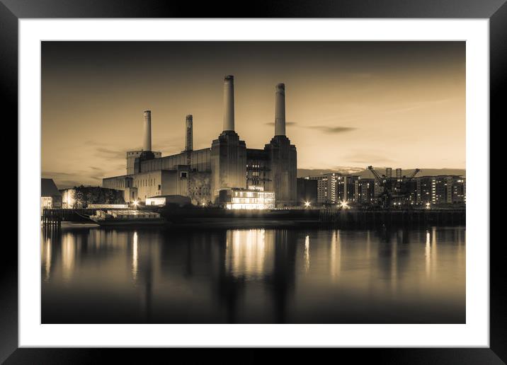 Battersea Power Station London Framed Mounted Print by Ian Hufton