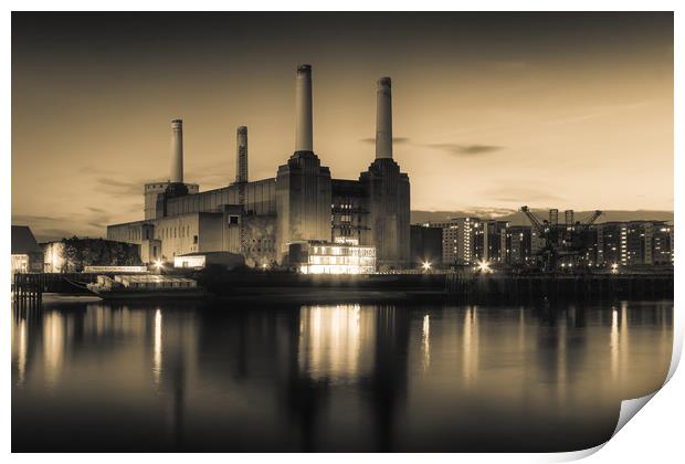 Battersea Power Station London Print by Ian Hufton