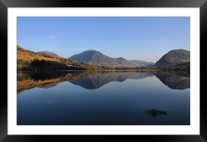 Loweswater reflections Framed Mounted Print by Linda Lyon