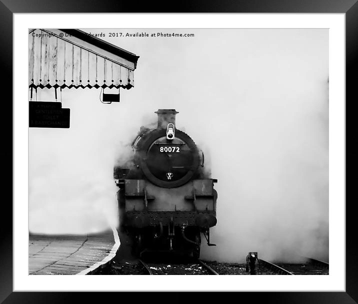Letting off Steam Framed Mounted Print by Delwyn Edwards