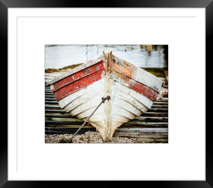 Mill Cove fishing boat Framed Mounted Print by Roxane Bay