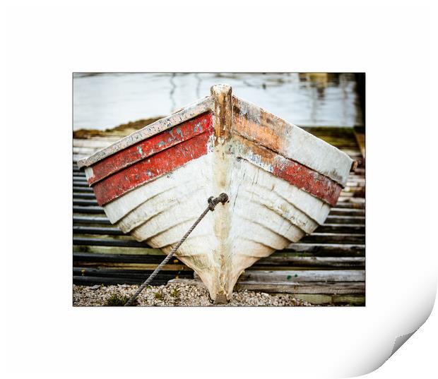 Mill Cove fishing boat Print by Roxane Bay