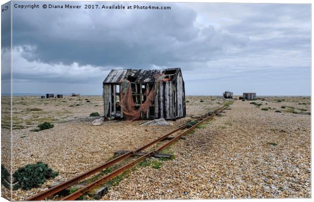 Stormy Dungeness Canvas Print by Diana Mower