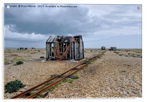 Stormy Dungeness Acrylic by Diana Mower