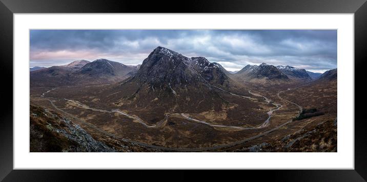 Beinn A'Chrulaiste Panoramic   Framed Mounted Print by James Grant