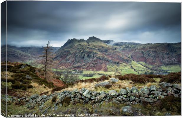 Langdale Pikes Canvas Print by Phil Buckle