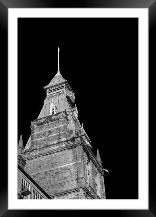 Newport Market Tower Mono Framed Mounted Print by Steve Purnell