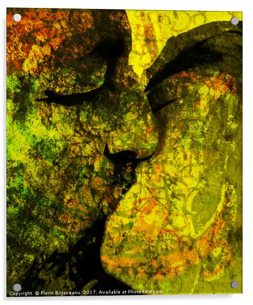 Graffiti Kiss Acrylic by Florin Birjoveanu