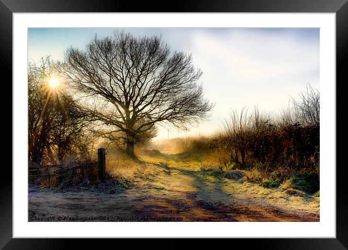 Ringstead Sunrise Framed Mounted Print by Alan Simpson