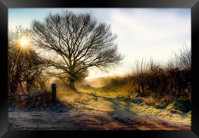 Ringstead Sunrise Framed Print by Alan Simpson