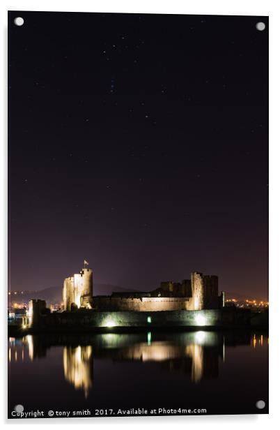 Caerphilly Castle Acrylic by tony smith