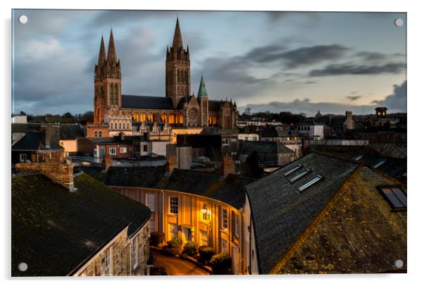 Truro cathedral splendour Acrylic by Michael Brookes