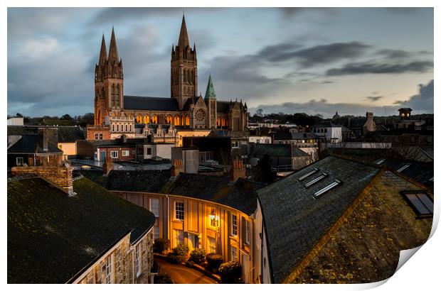 Truro cathedral splendour Print by Michael Brookes