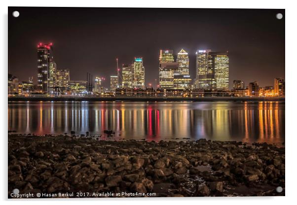 London Cityscape Acrylic by Hasan Berkul