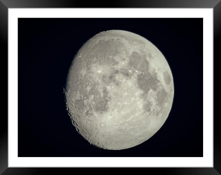 The Moon Framed Mounted Print by Greg Sheard