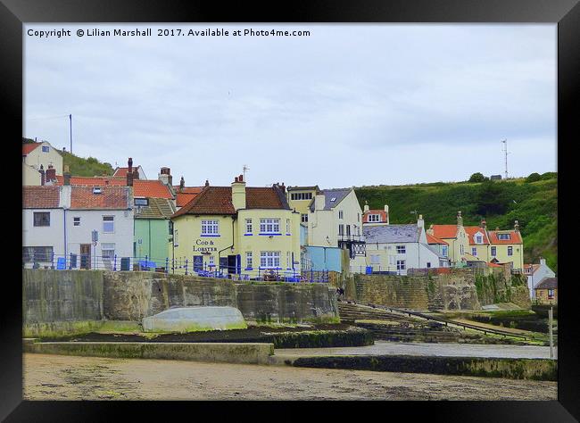 Cod and Lobster Staithes. Framed Print by Lilian Marshall