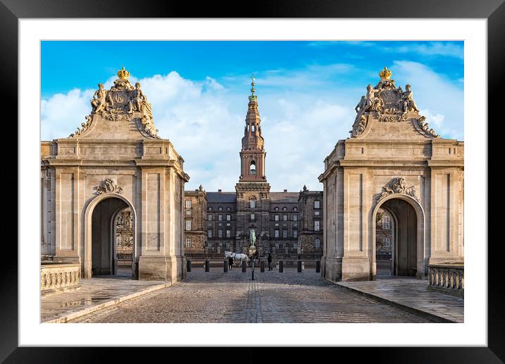 Copenhagen Christianborg Palace Entrance Framed Mounted Print by Antony McAulay