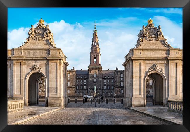 Copenhagen Christianborg Palace Entrance Framed Print by Antony McAulay