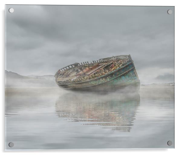 Mist in Dulas Bay  Acrylic by Chris Evans