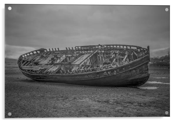 Dulas Bay Shipreck  Acrylic by Chris Evans