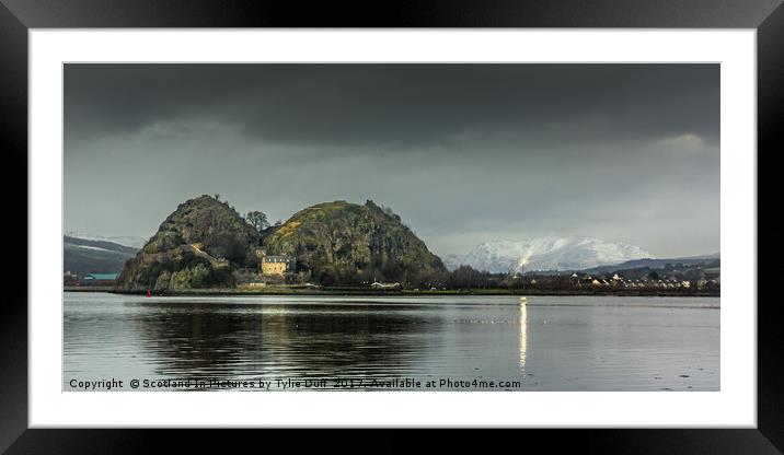 Dumbarton Rock At Dusk Framed Mounted Print by Tylie Duff Photo Art