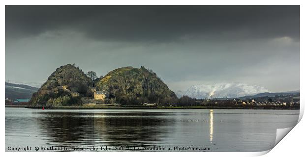 Dumbarton Rock At Dusk Print by Tylie Duff Photo Art