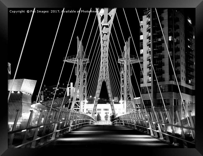 Bridge at manchester media city Framed Print by Derrick Fox Lomax