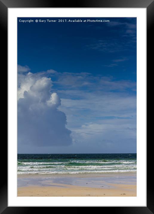 Green Sea Luskentyre Beach Framed Mounted Print by Gary Turner
