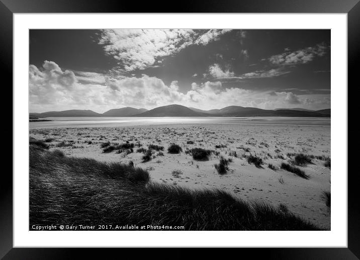 The dunes of Luskentyre Beach Framed Mounted Print by Gary Turner