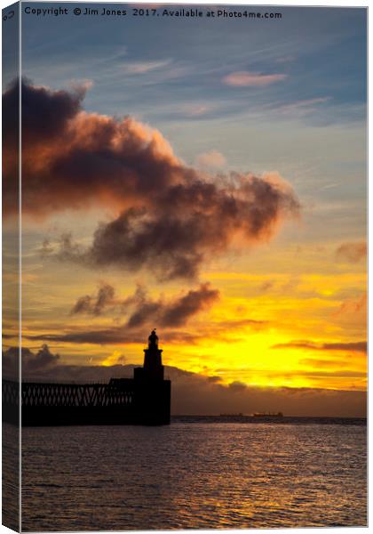 North Sea daybreak Canvas Print by Jim Jones