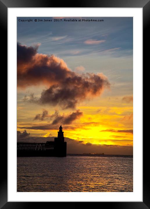 North Sea daybreak Framed Mounted Print by Jim Jones