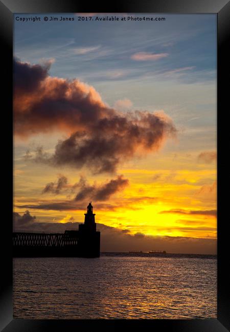 North Sea daybreak Framed Print by Jim Jones