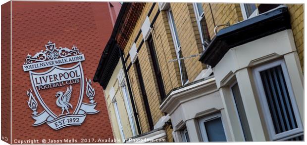 Street in Anfield Canvas Print by Jason Wells