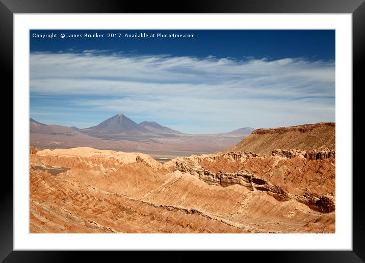 Atacama Desert near San Pedro de Atacama Chile Framed Mounted Print by James Brunker