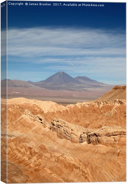 Death Valley in the Atacama Desert Chile Canvas Print by James Brunker