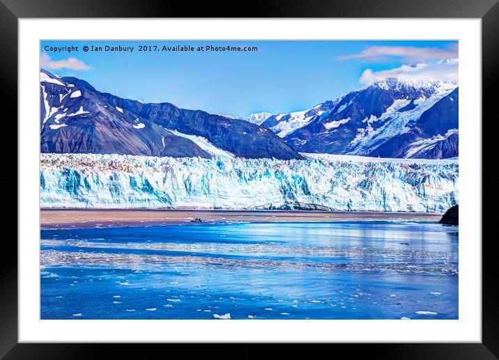 The Hubbard Glacier Framed Mounted Print by Ian Danbury