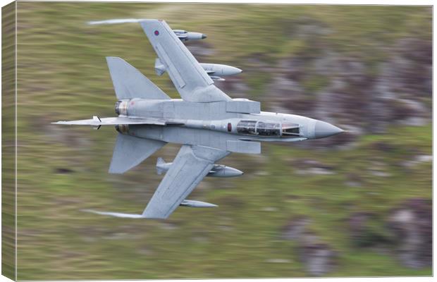 RAF Tornado through the gap Canvas Print by Rory Trappe