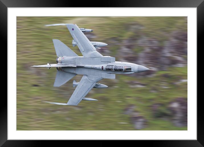 RAF Tornado through the gap Framed Mounted Print by Rory Trappe