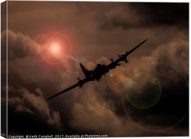 USAF B-17 Flying Fortress Canvas Print by Keith Campbell
