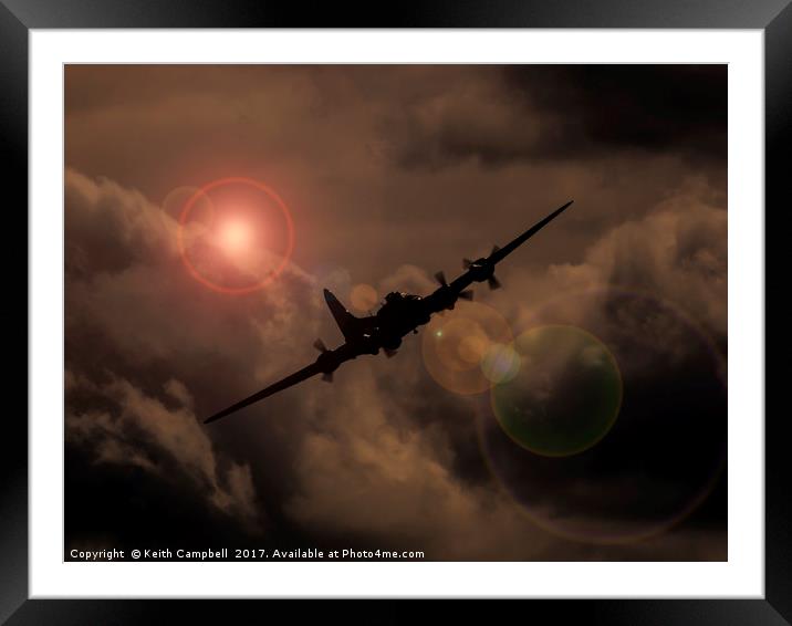 USAF B-17 Flying Fortress Framed Mounted Print by Keith Campbell