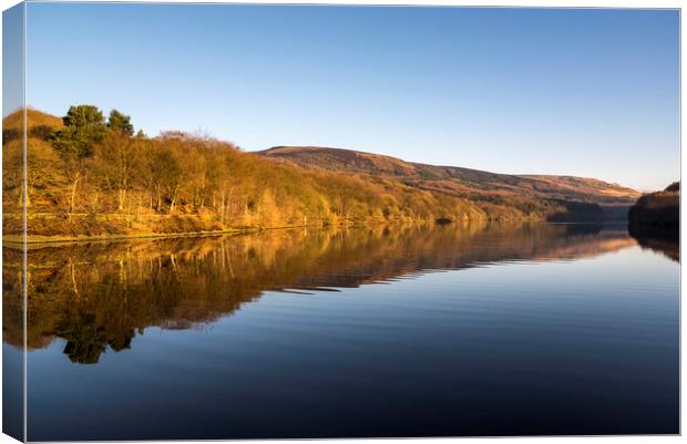 Winter morning at Woodhead reservoirs Canvas Print by Andrew Kearton