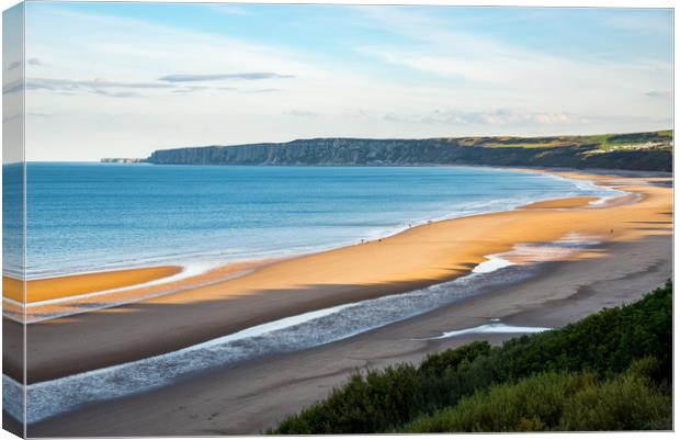 Hunmanby sands, Filey Bay, North Yorkshire Canvas Print by Andrew Kearton