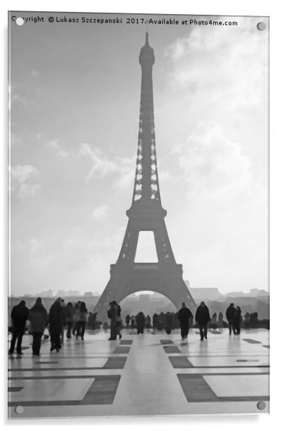 Eiffel Tower view from Trocadero Acrylic by Łukasz Szczepański
