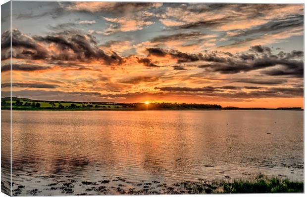 Summer Sunset at Budle Bay Canvas Print by Naylor's Photography