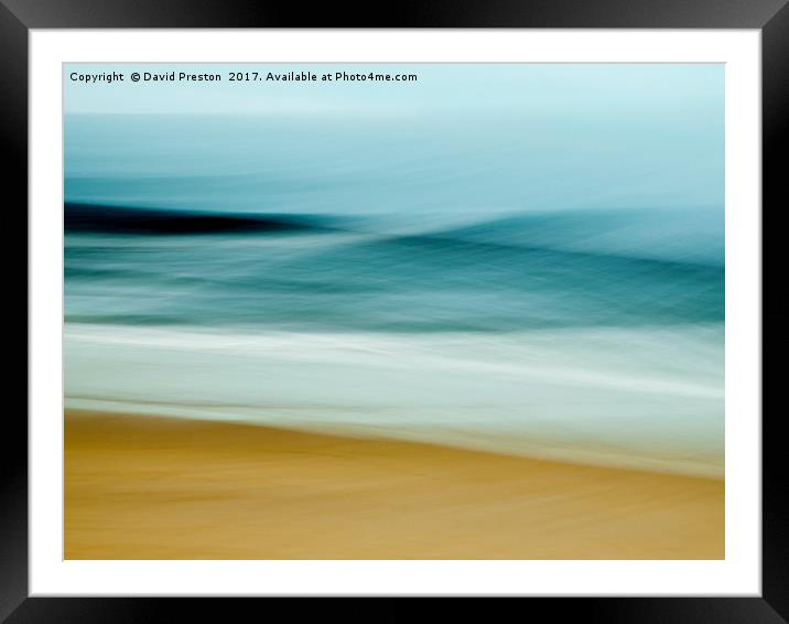 North Sea, Bamburgh 28/10/16 11:08:37 Framed Mounted Print by David Preston